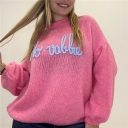 maglione con scritta ricamata no vabbe